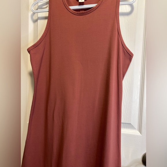 Athleta Sleeveless Pima Cotton Tank Dress in Warm Rose - Picture 3 of 6